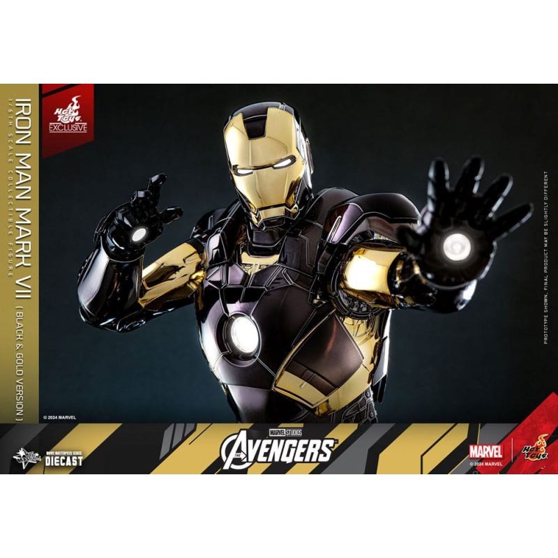 The Avengers Diecast Movie Masterpiece 1/6 Iron Man Mark VII (Black & Gold Version) 32 cm