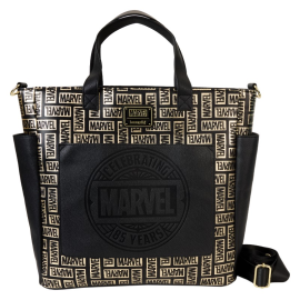  Marvel Loungefly Mini Convertible Backpack Marvel Gold Logo