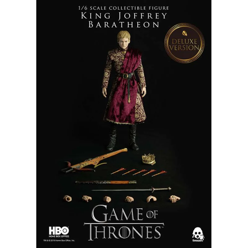 Statuetta Game of Thrones 1/6 Re Joffrey Baratheon Versione Deluxe 29 cm