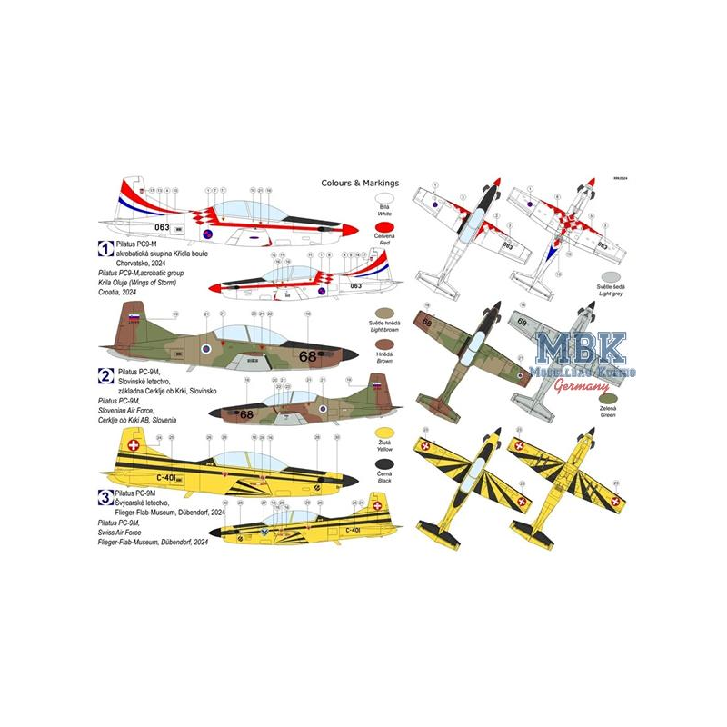 Modellini di aerei Pilatus PC-9M "Over Europe"