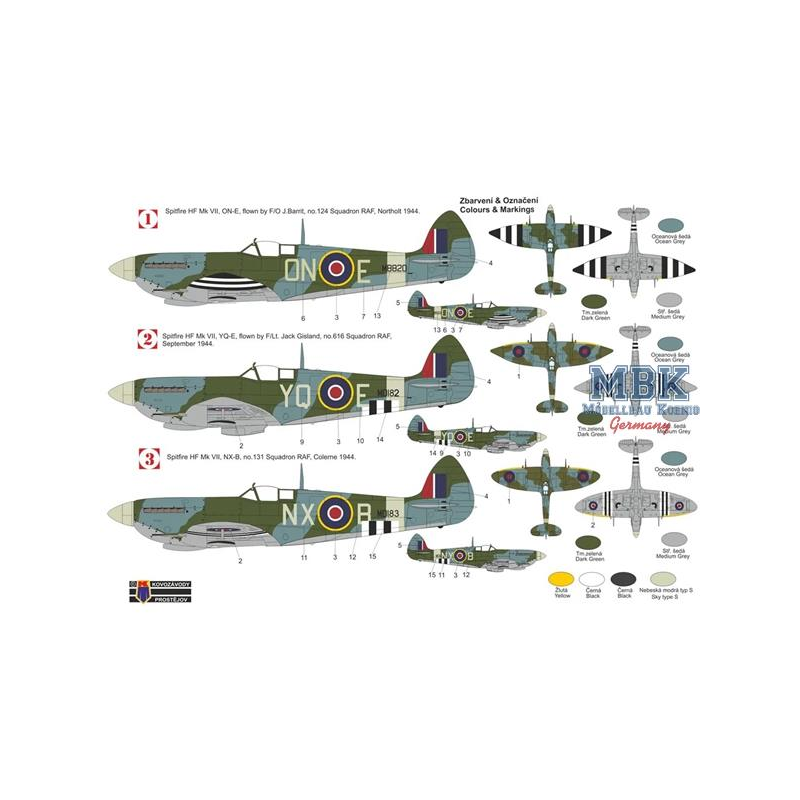 Modellini di aerei Supermarine Spitfire HF Mk.VII