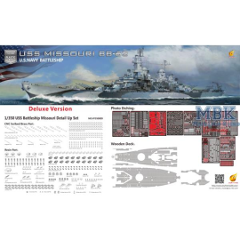 Kit modello U.S. Navy Battleship BB-63 USS MISSOURI-Deluxe Kit