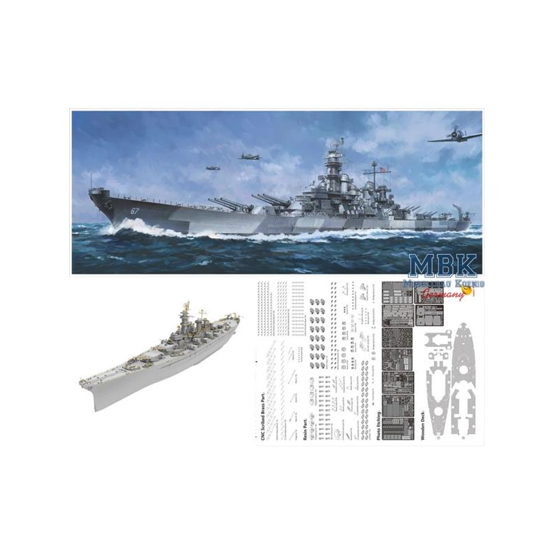 Kit modello U.S. Navy Battleship BB-67 USS MONTANA-Deluxe Kit