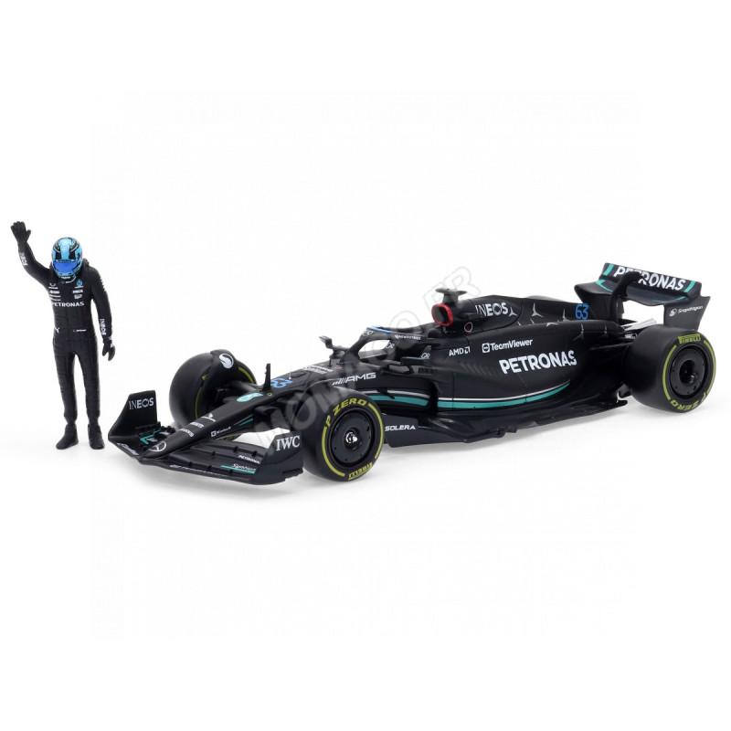 Automodello MERCEDES GP F1 W14 TEAM MERCEDES-AMG PETRONAS 63 GEORGE RUSSEL 2023 WITH DRIVER