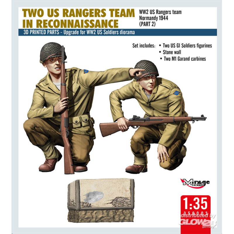 Modellini di veicoli militari TWO US RANGERS TEAM IN RECOGNITION