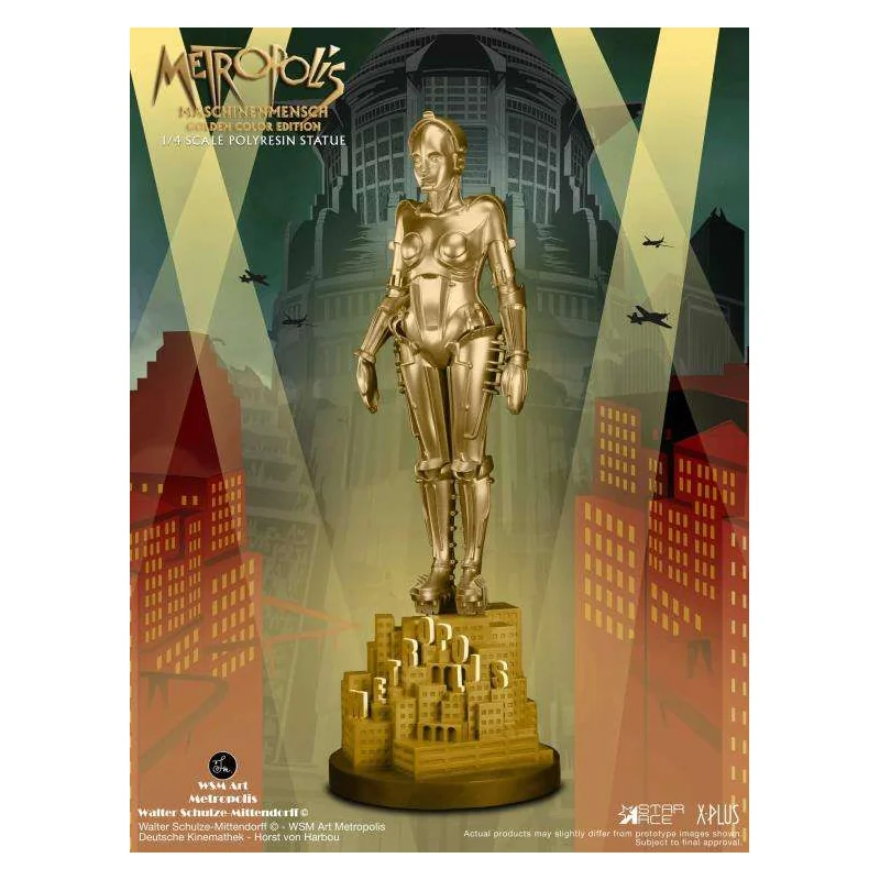 Figurina Metropolis Maschinenmensch Gold 1/4 Resin Statue