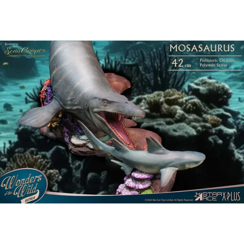 Figurine Wonders of the Wild Mosasaurus statuette (Deluxe) 42 cm