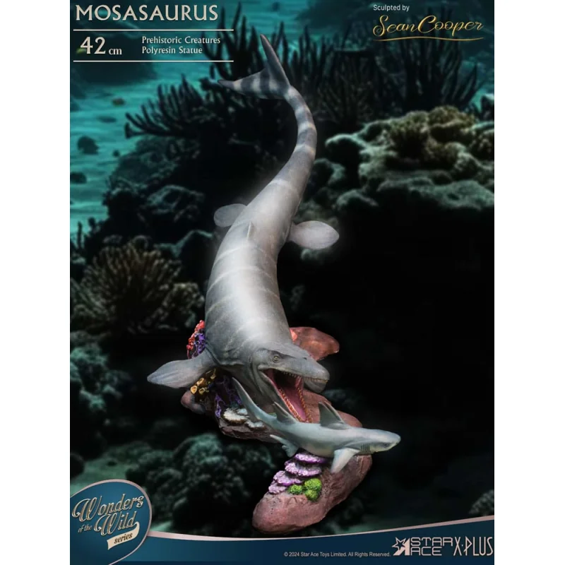 Star Ace Toys Wonders of the Wild Mosasaurus statuette (Deluxe) 42 cm