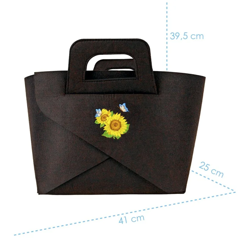 WP Merchandise Felt bag transformer WP MERCHANDISE Picnic in Sunflowers, 39.5 cm