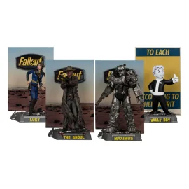 Figurina Fallout pack 4 Movie Maniacs statuettes Lucy, Maximus, The Ghoul & Vault Boy 15 cm