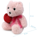 WP Merchandise Plush toy WP MERCHANDISE Bear Ellie with a heart 21cm