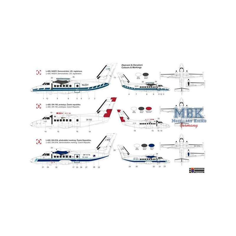 Modellini di aerei Let L-420 “Turbolet”