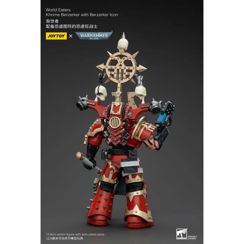 Joy Toy (CN) Warhammer 40k Figure 1/18 World Eaters Khorne Berzerker with Berzerker lcon 13 cm