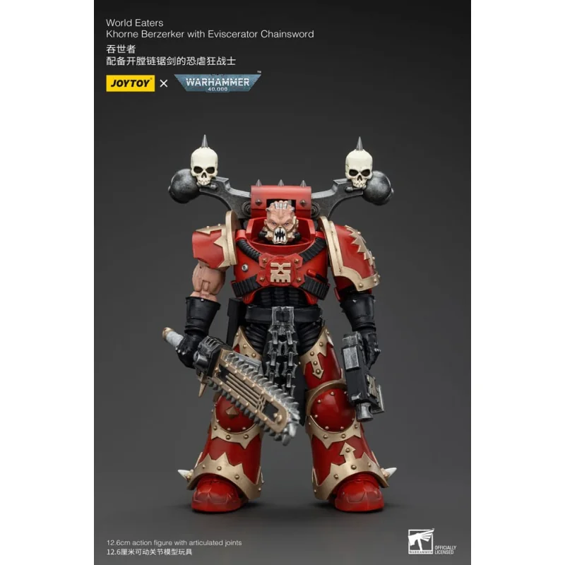 Figurina Warhammer 40k Figure 1/18 World Eaters Khorne Berzerker with Eviscerator Chainsword 13 cm