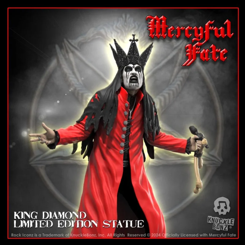 Statue Mercyful Fate statuette Rock Iconz King Diamond III (Red Version) 22 cm