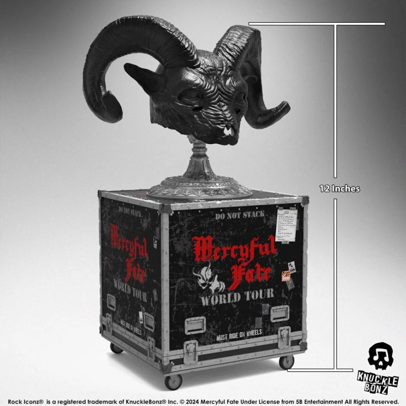 Statue Mercyful Fate Rock Ikonz On Tour Statuette Tour Case & World Tour Stage Mask