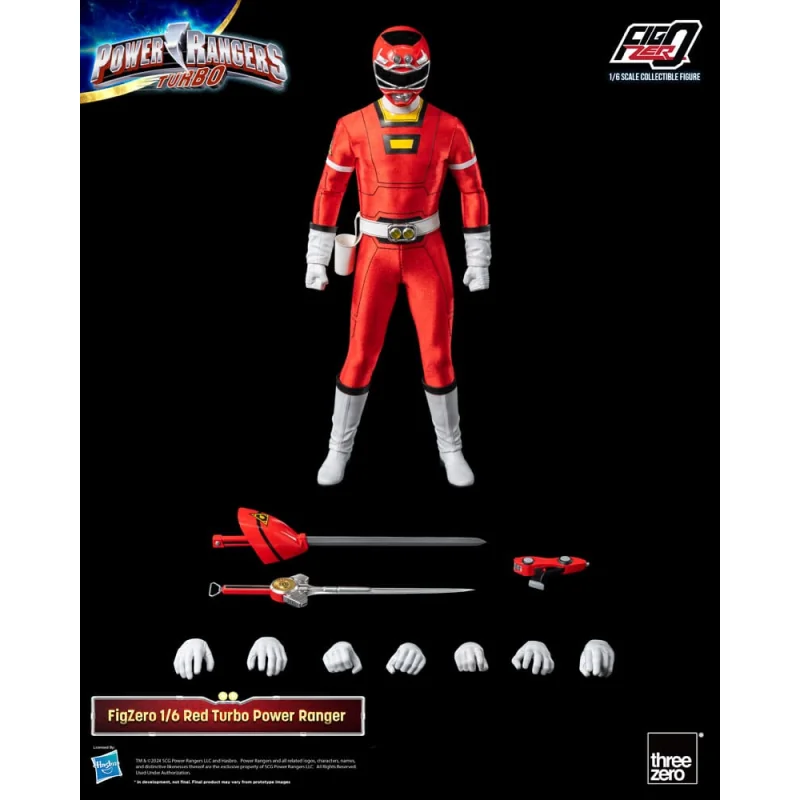 Figurine Power Rangers Turbo Figure FigZero 1/6 Red Turbo Power Ranger 30 cm