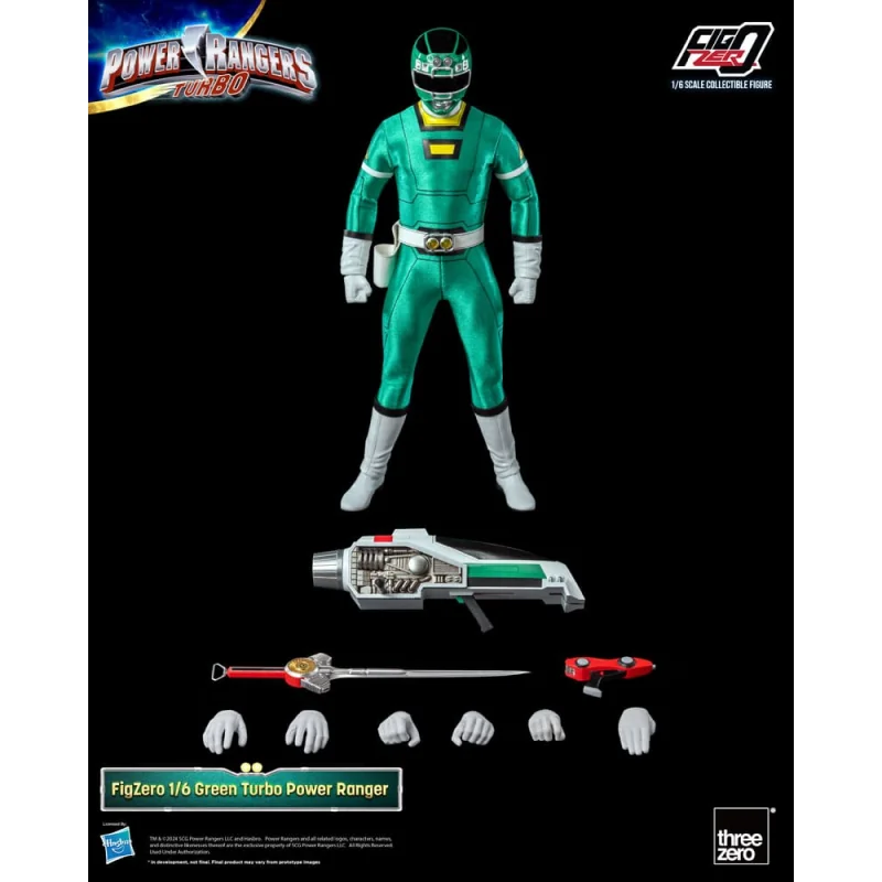 Figurine Power Rangers Turbo Figure FigZero 1/6 Green Turbo Power Ranger 30 cm