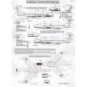 Decalcomania Dassault Super Mystere B2 Part 1 : N 49 5-NB ′Vendee′, N 88 10-RB ′Seine′, & N 15 H CEAM ref