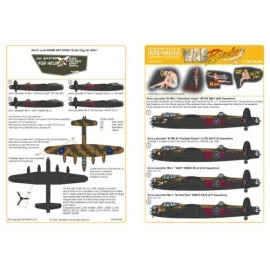 Decalcomania Avro Lancaster Mk.I/III/X (4) Mk.I RF128 QB-V 424 (Tiger) Squadron - ′Victorious Virgin′; Mk.III LL785 WS-F ′Fanlig