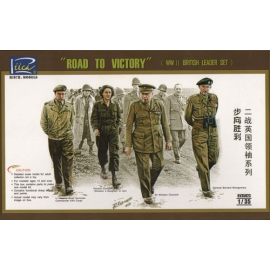 Figurini WWII British Leader set (ROAD TO VICTORY) Includes Montgomery Winston Churchill Lt Gen Brian Horrocks and Pamela Church