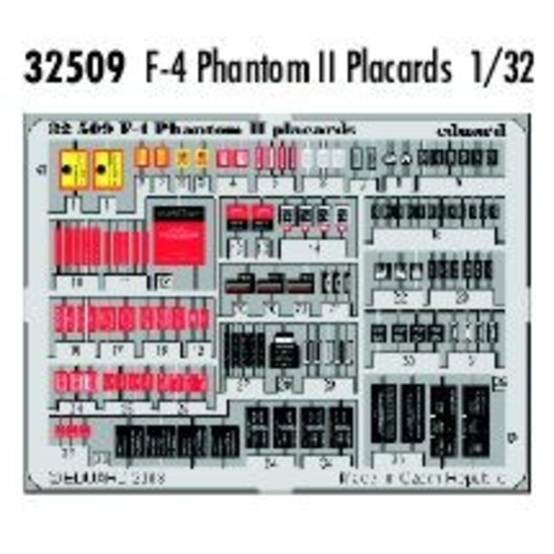 F-4 Phantom placards PRE-PAINTED IN COLOUR! (per i kit modello da Tamiya)