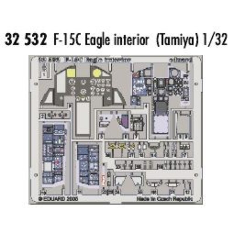 McDonnell Douglas F-15C Eagle interior PRE-PAINTED IN COLOUR! (per i kit modello da Tamiya)