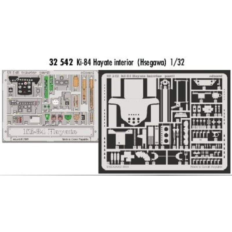 Nakajima Ki-84 Hayate Frank interior PRE-PAINTED IN COLOUR! (per i kit modello da Hasegawa) 
