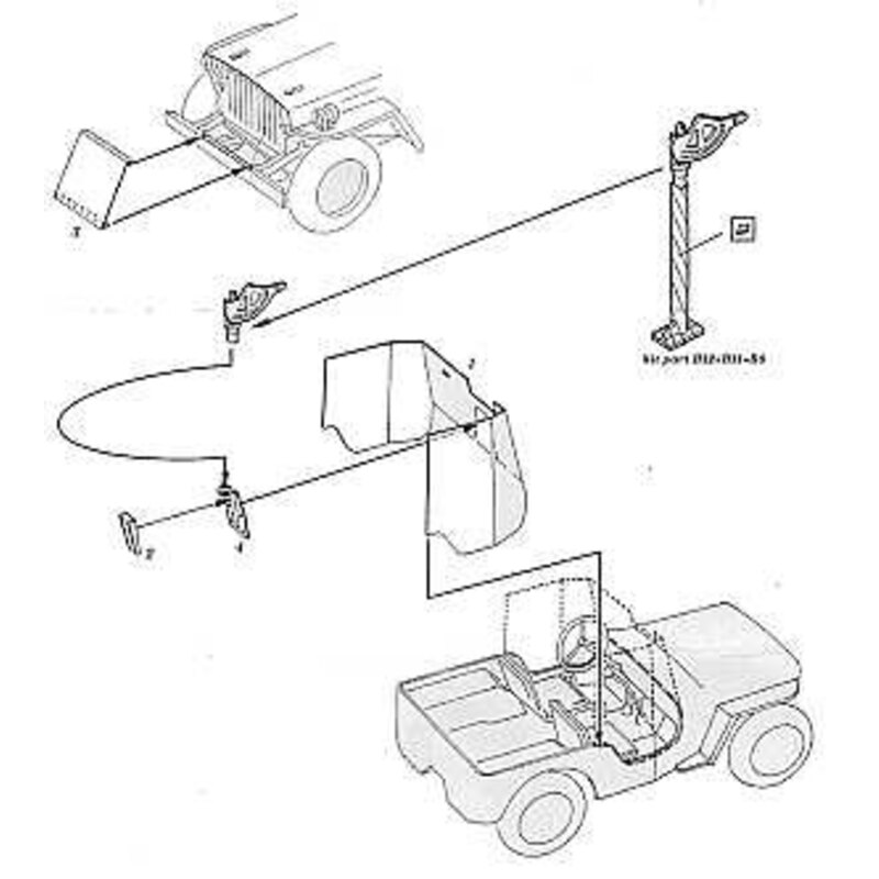 Kit superdettagliati per veico Willys Jeep armour plate (per i kit modello da Tamiya) for Tamiya 35219