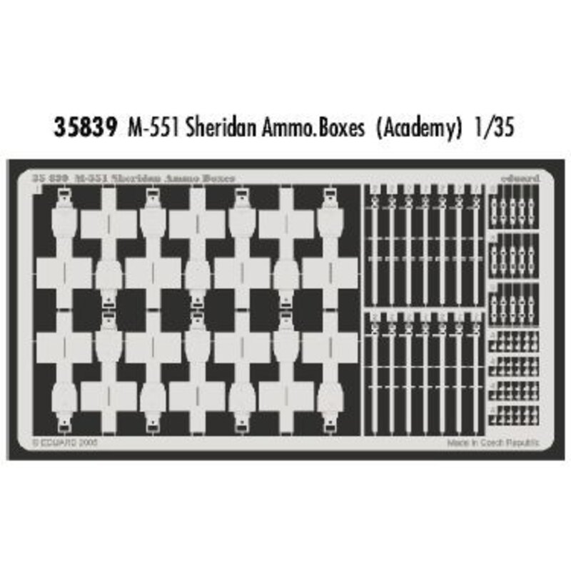 M551 Sheridan ammunition boxes (per i kit modello da Academy)