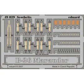 Martin B-26 Marauder seatbelts PRE-PAINTED IN COLOUR! (per i kit modello da Monogram and Revell)