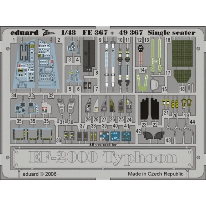 Eurofighter EF-2000 Typhoon single seat PRE-PAINTED IN COLOUR! (per i kit modello da Revell)