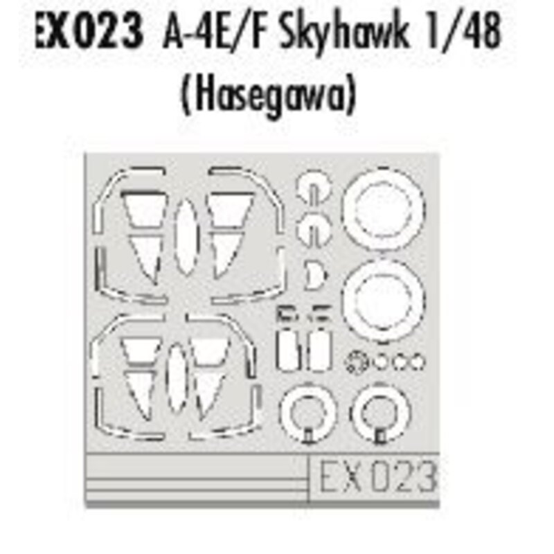 Douglas A-4E/F Skyhawk canopy and wheels (per i kit modello da Hasegawa) (fatto da nastro Kabuki giallo prodotta in Giappone)