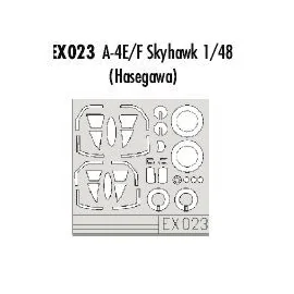 Douglas A-4E/F Skyhawk canopy and wheels (per i kit modello da Hasegawa) (fatto da nastro Kabuki giallo prodotta in Giappone)