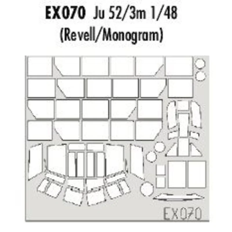 Junkers Ju 52/3m canopy (per i kit modello da Monogram and Revell) (fatto da nastro Kabuki giallo prodotta in Giappone)