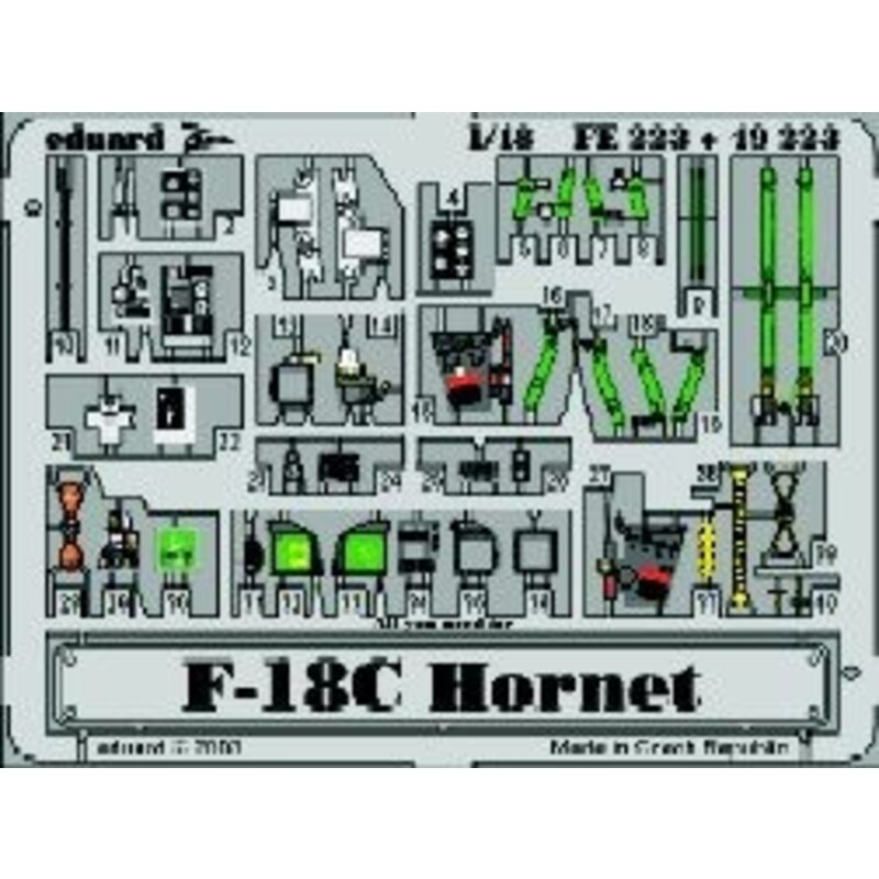 McDonnell Douglas F/A-18C Hornet PRE-PAINTED IN COLOUR! (per i kit modello da Hasegawa) This Zoom set is a simplified version of