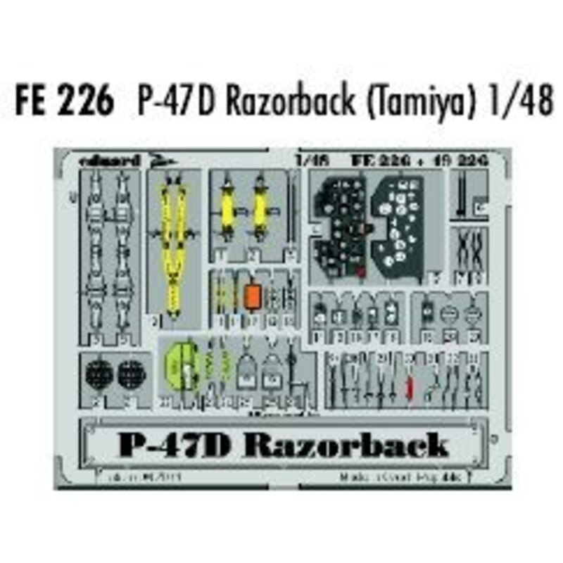 Republic P-47D Thunderbolt Razorback PRE-PAINTED IN COLOUR! (per i kit modello da Hasegawa) This Zoom set is a simplified versio