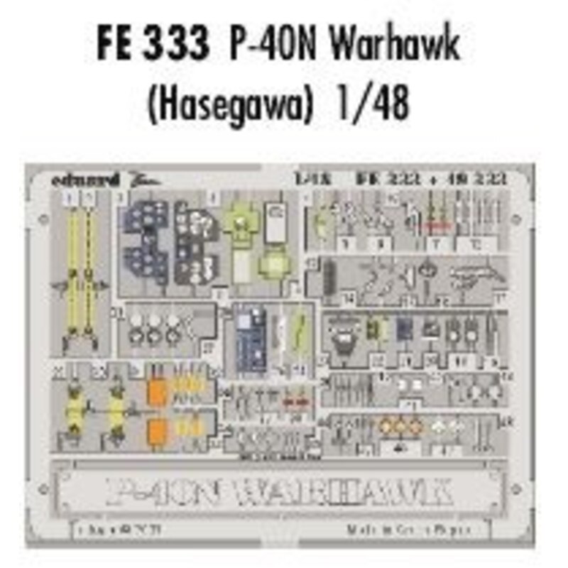 Curtiss P-40N Warhawk PRE-PAINTED IN COLOUR! (per i kit modello da Hasegawa) This Zoom set is a simplified version of the standa