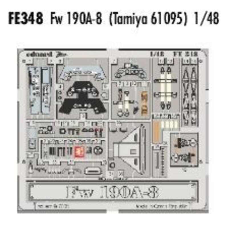 Focke Wulf Fw 190A-8 PRE-PAINTED IN COLOUR! (per i kit modello da Tamiya TA61095) This Zoom set is a simplified version of the s