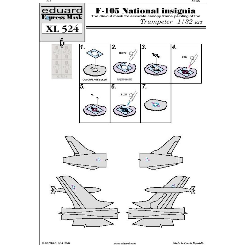 Republic F-105 Thunderchief national insignia (per i kit modello da Trumpeter)