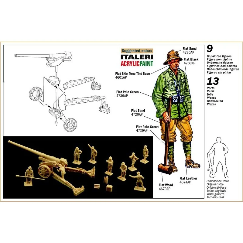 Pennello Italeri Flat grandezza 12 per modellismo statico