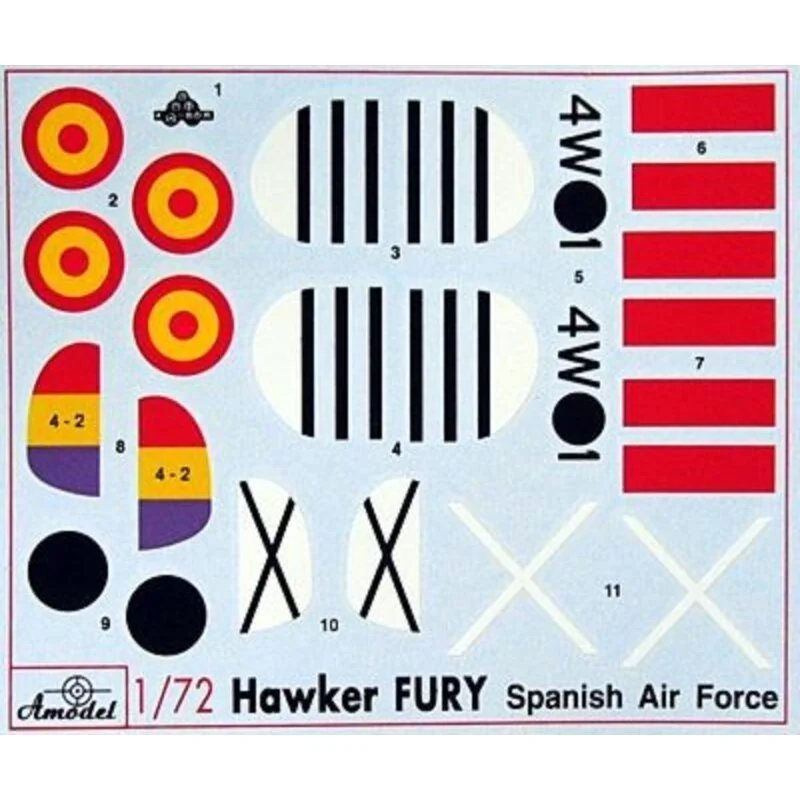 Hawker Fury I/II. Decals Spain