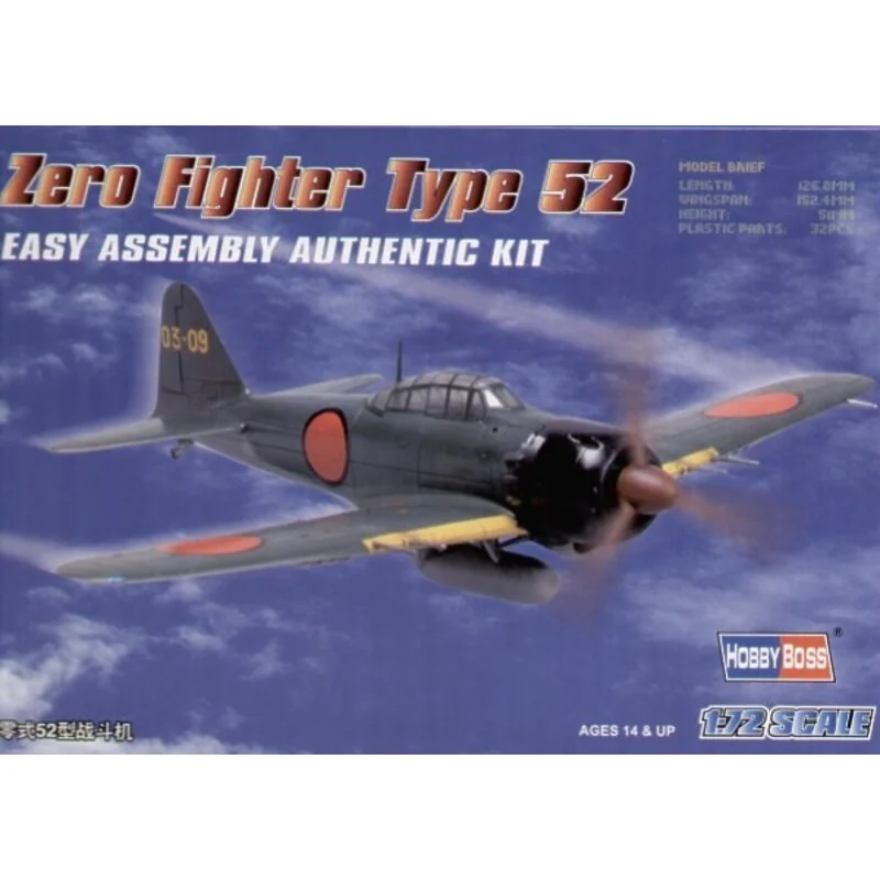 Hobbyboss 80241 Modellino Aereo A6M5 Zero Fighter Kit Scala 1:72 