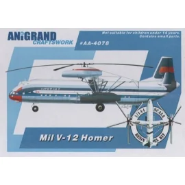 Mil V-12 Homer. World's largest helicopter. Includes bonus kits of the YaK-24 Horse / Kamov Ka-60 / Kamov A-16. In 1961, the Sov