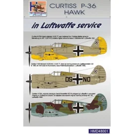 Decalcomania Curtiss P-36 Hawk. Luftwaffe