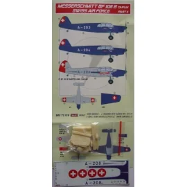 Decalcomania Decals Bf 108 B Taifun Part II. (Swiss Air Force) (designed to be used with Heller kits) 