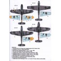 Decalcomania Messerschmitt Bf 109 Pt 3 (4) Bf-109E-1 Black 13 2/JG77 France 1940; Bf 109F-2 White 9 Oberleutnant Hans Phillipp; 