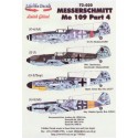 Decalcomania Messerschmitt BF 109 Py 4 (5) Bf 109E-3 Black A JG26 Oblt Hassemann; Bf 109G-2 Trop Black &lt;&lt; 1/JG77 Hptm Hein