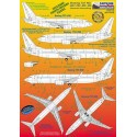 Decalcomania Boeing 737NG -600 --&gt; -900 General Stencilling (incl. PE parts) 