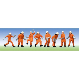 Figurini Firemen, orange uniform